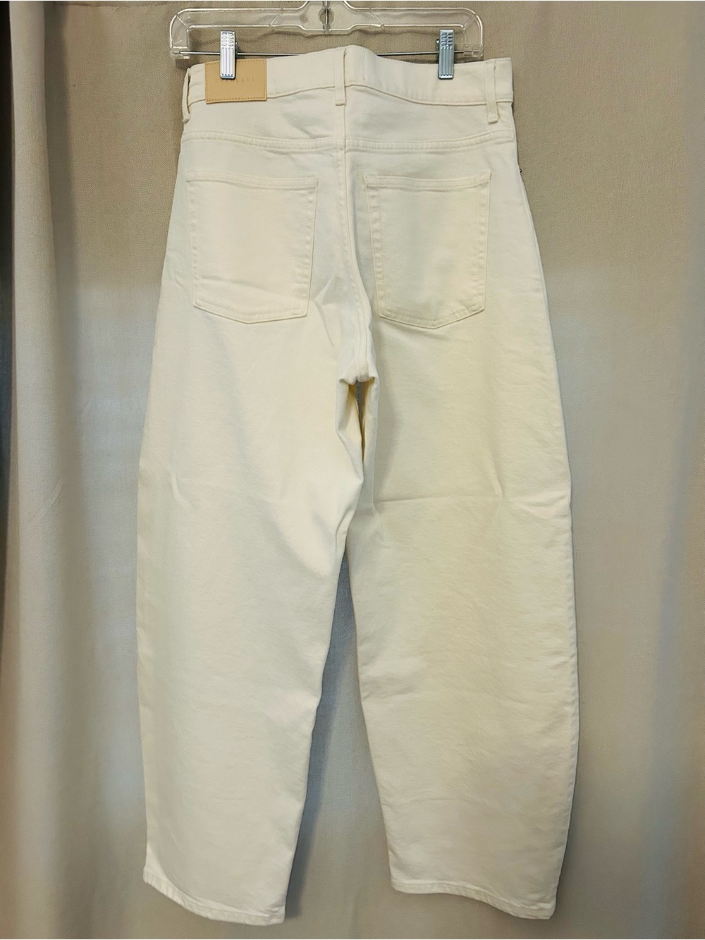 Everlane The Way-High Curve Jeans Calico Ecru Barrel Leg Size 29 - Picture 3 of 5